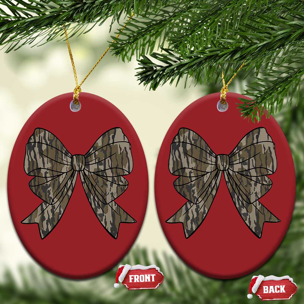 Camo Coquette Bow Duck Hunting Christmas Ornament Retro Camouflage TS02