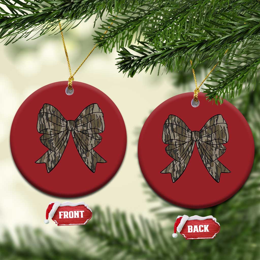 Camo Coquette Bow Duck Hunting Christmas Ornament Retro Camouflage TS02