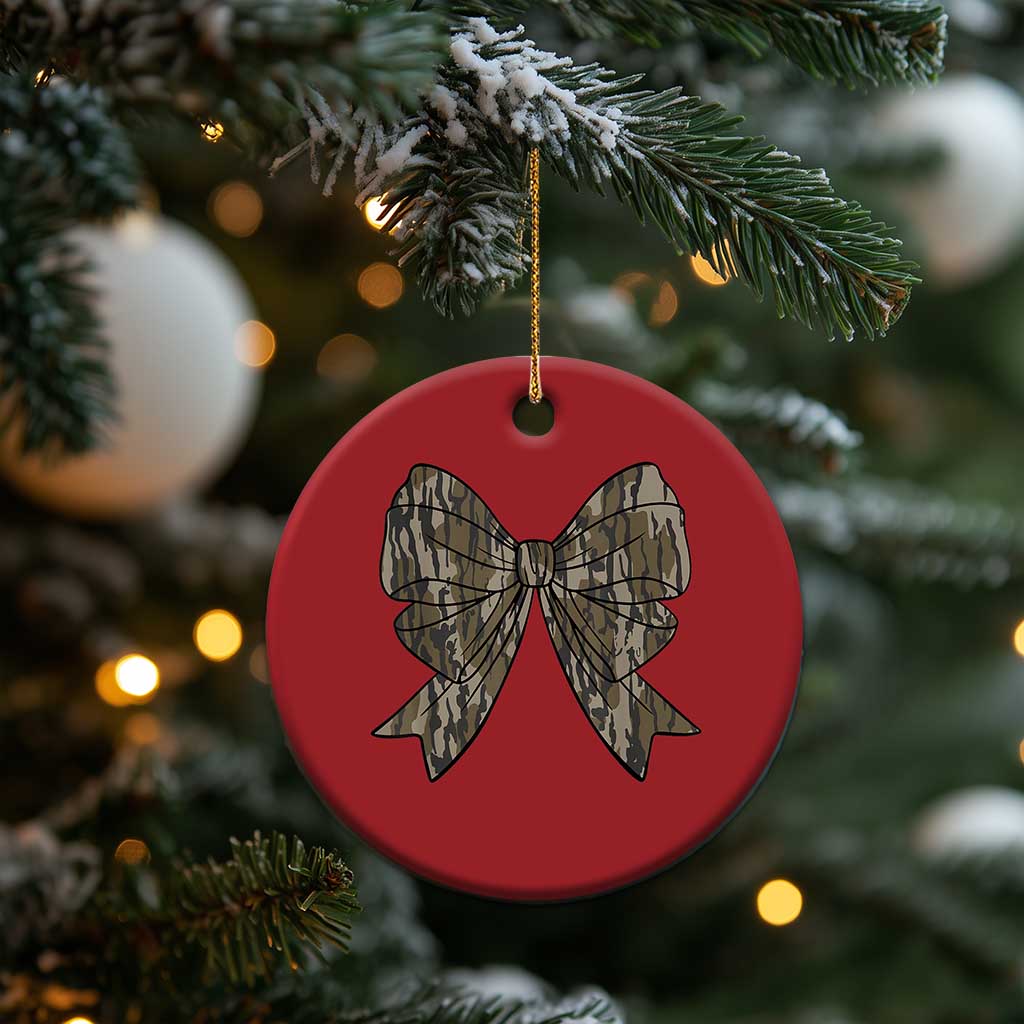 Camo Coquette Bow Duck Hunting Christmas Ornament Retro Camouflage TS02