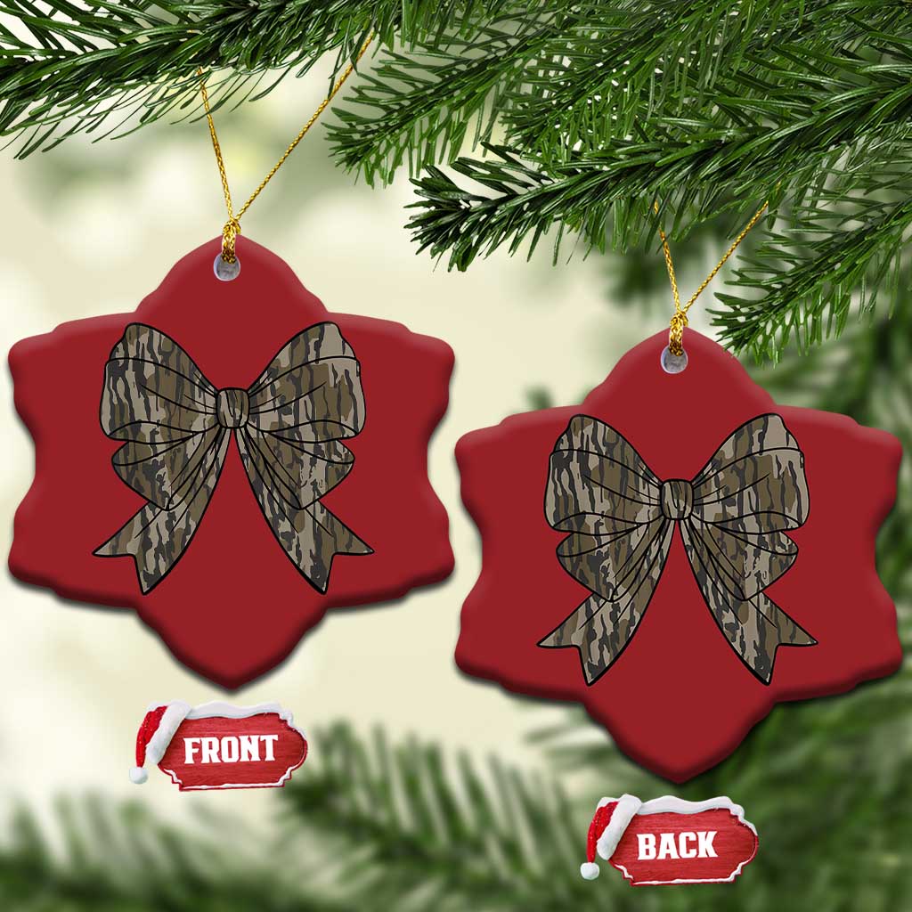 Camo Coquette Bow Duck Hunting Christmas Ornament Retro Camouflage TS02