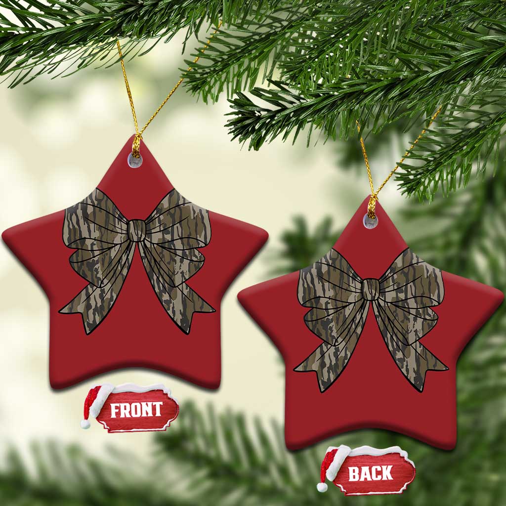 Camo Coquette Bow Duck Hunting Christmas Ornament Retro Camouflage TS02