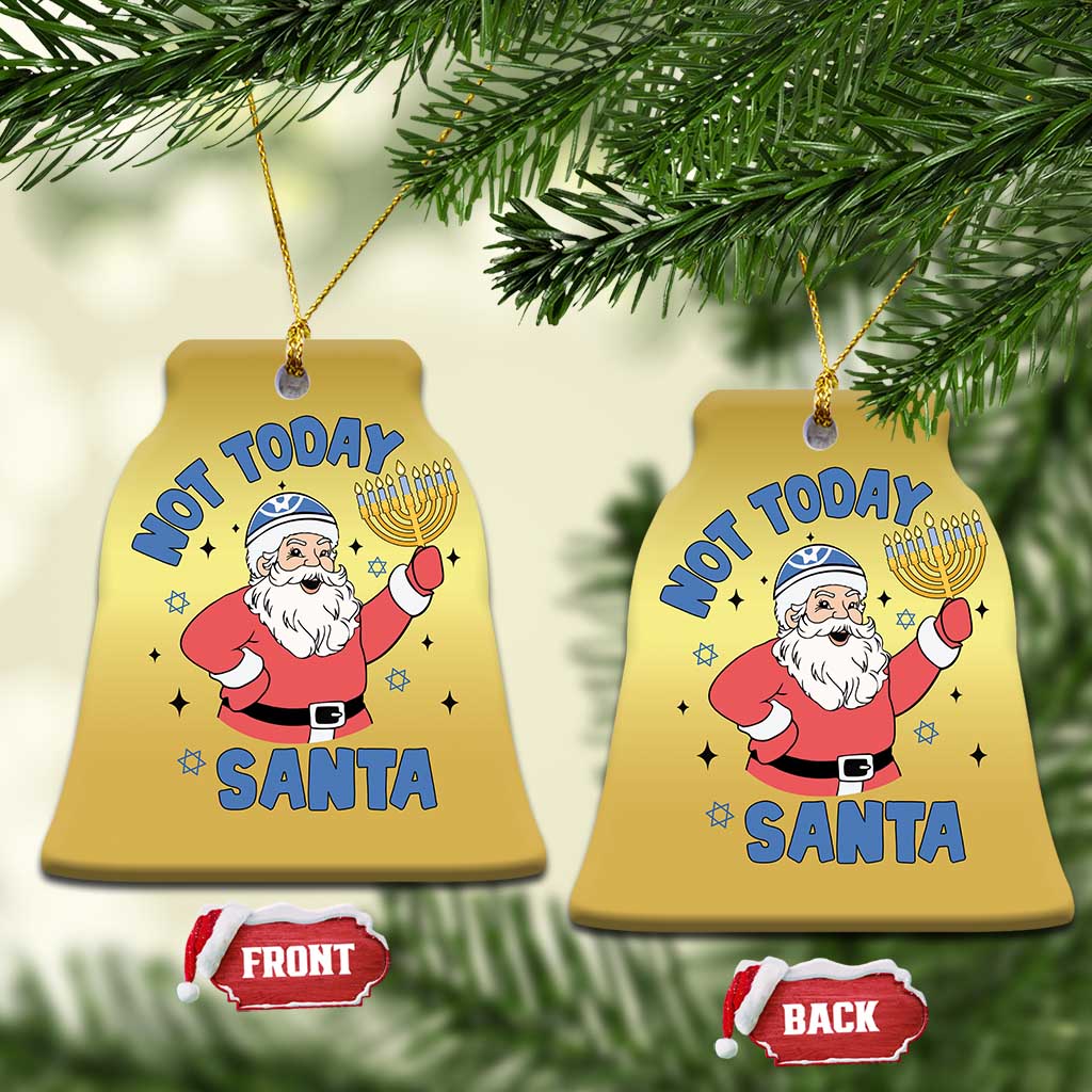 Santa Hanukkah Christmas Ornament Not Today Santa Chanukah Jewish Festival Jew TS02