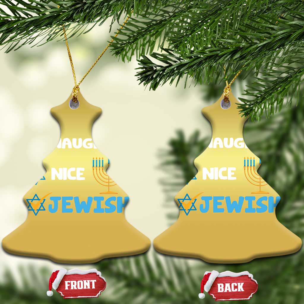 Funny Jewish Hanukkah Christmas Ornament Nice Naughty Jewish Menorah Hanukkiah Chanukah Ugly TS02