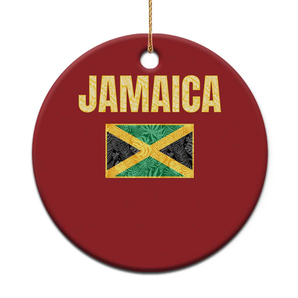 Retro Jamaica Christmas Ornament Tropical Jamaican Flag TS02