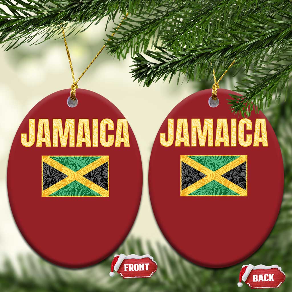 Retro Jamaica Christmas Ornament Tropical Jamaican Flag TS02