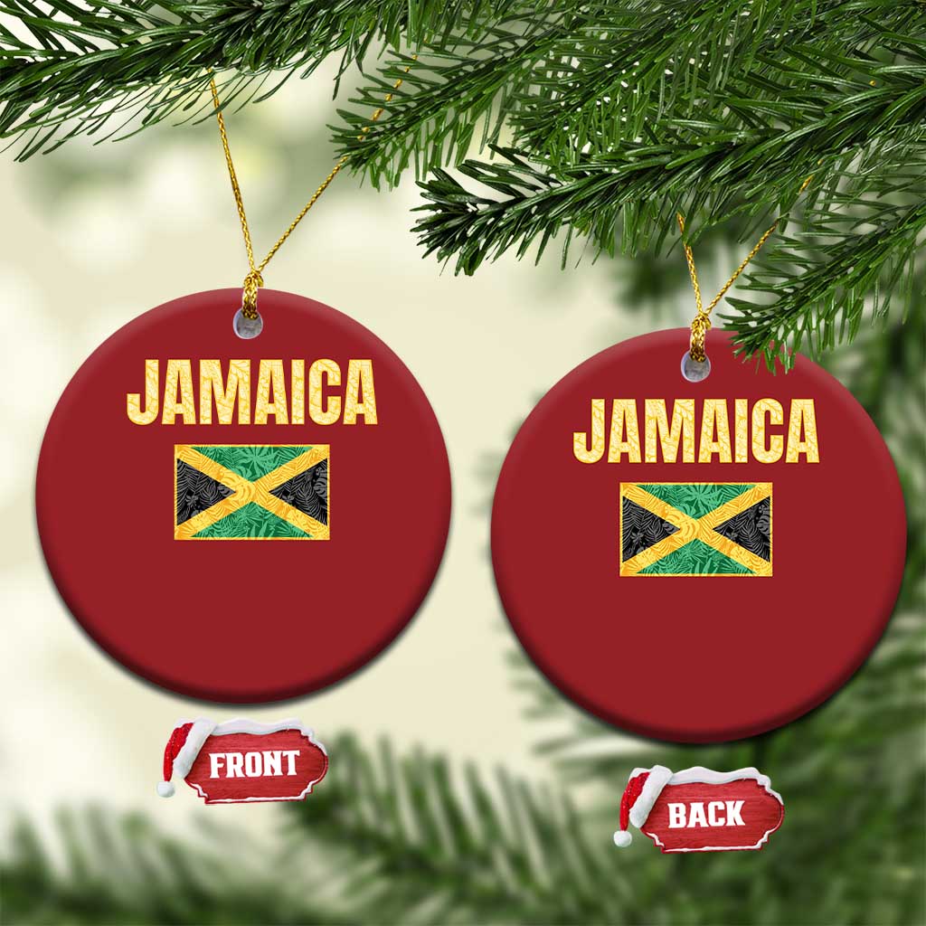 Retro Jamaica Christmas Ornament Tropical Jamaican Flag TS02