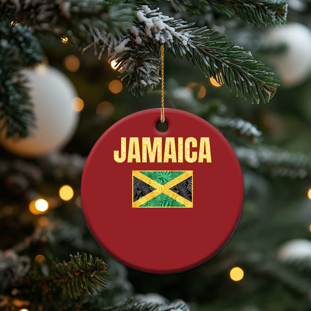 Retro Jamaica Christmas Ornament Tropical Jamaican Flag TS02