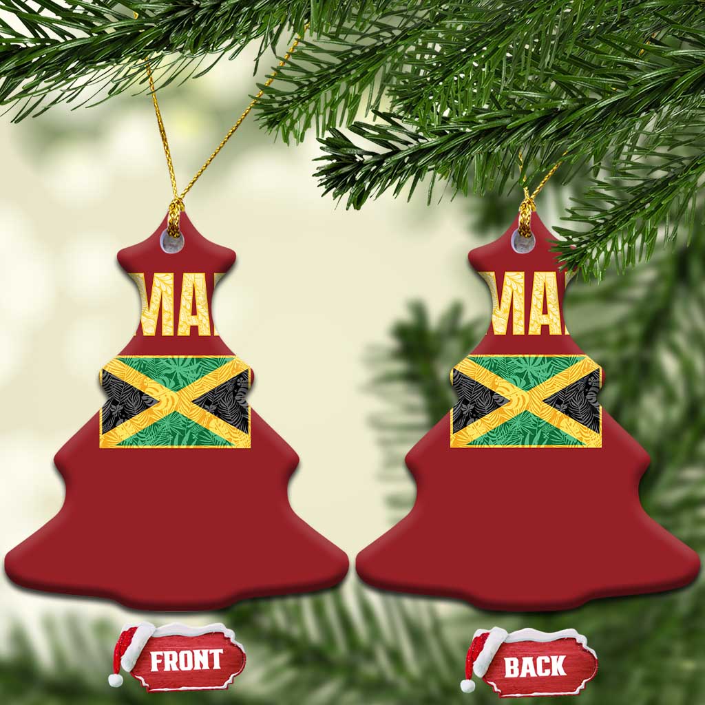 Retro Jamaica Christmas Ornament Tropical Jamaican Flag TS02