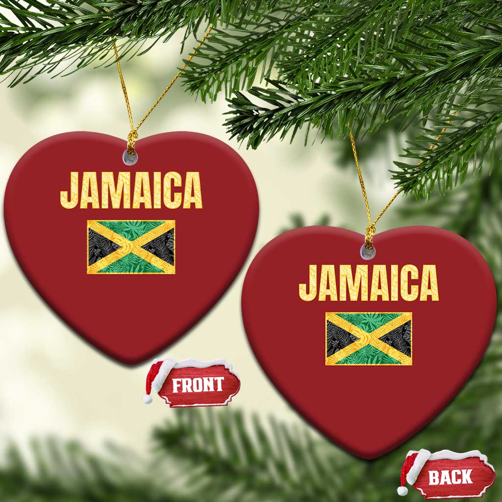 Retro Jamaica Christmas Ornament Tropical Jamaican Flag TS02