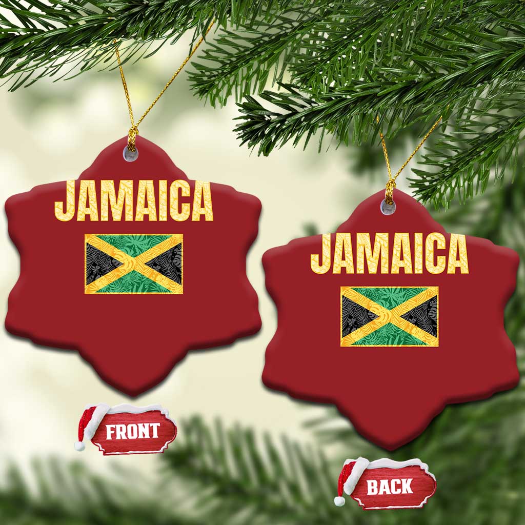 Retro Jamaica Christmas Ornament Tropical Jamaican Flag TS02