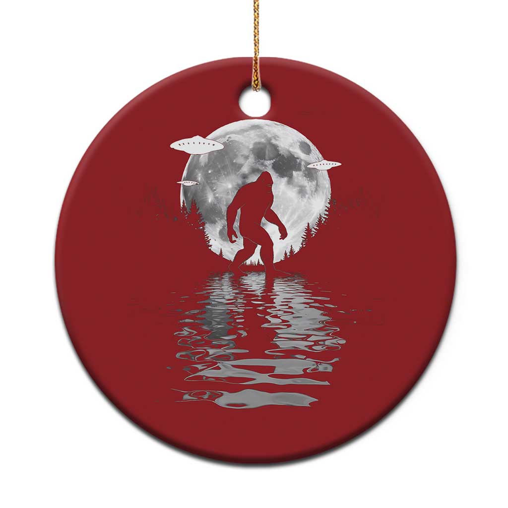 Bigfoot Christmas Ornament Sasquatch Under The Moon Cryptid TS02