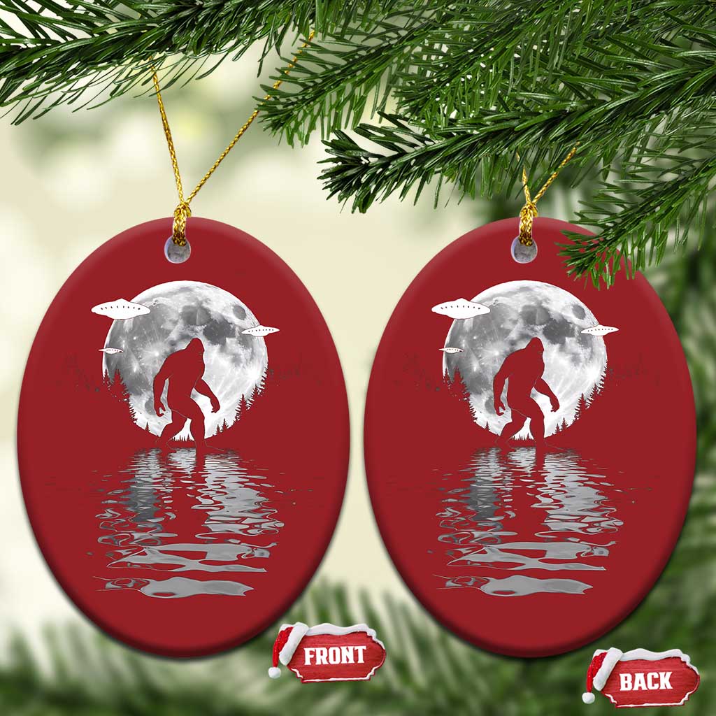 Bigfoot Christmas Ornament Sasquatch Under The Moon Cryptid TS02
