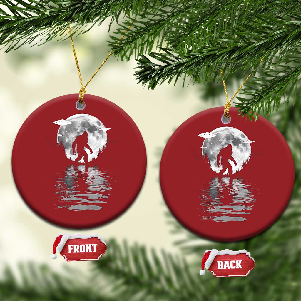 Bigfoot Christmas Ornament Sasquatch Under The Moon Cryptid TS02