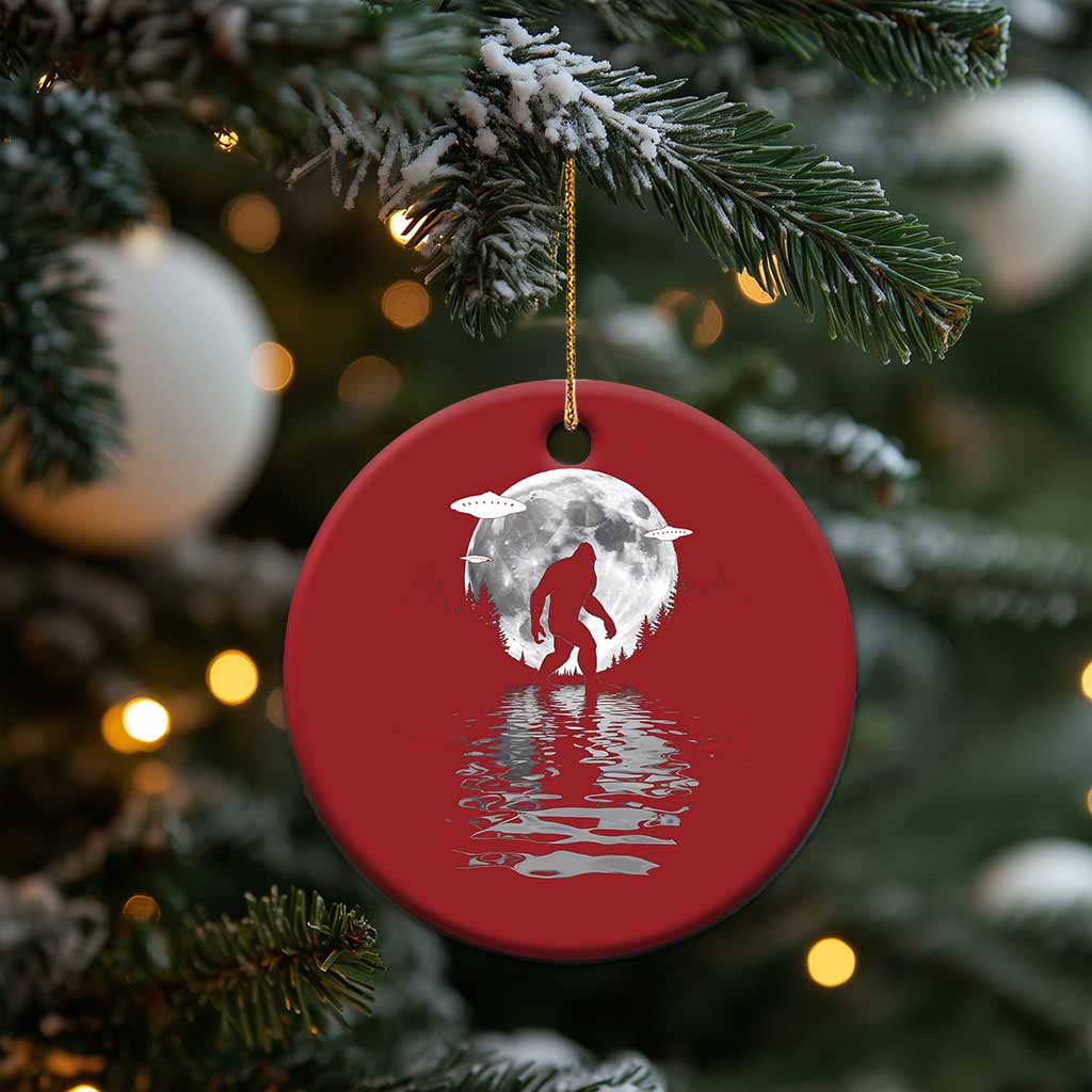 Bigfoot Christmas Ornament Sasquatch Under The Moon Cryptid TS02