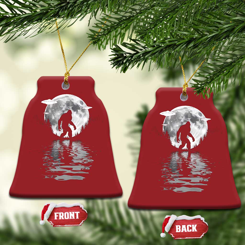 Bigfoot Christmas Ornament Sasquatch Under The Moon Cryptid TS02