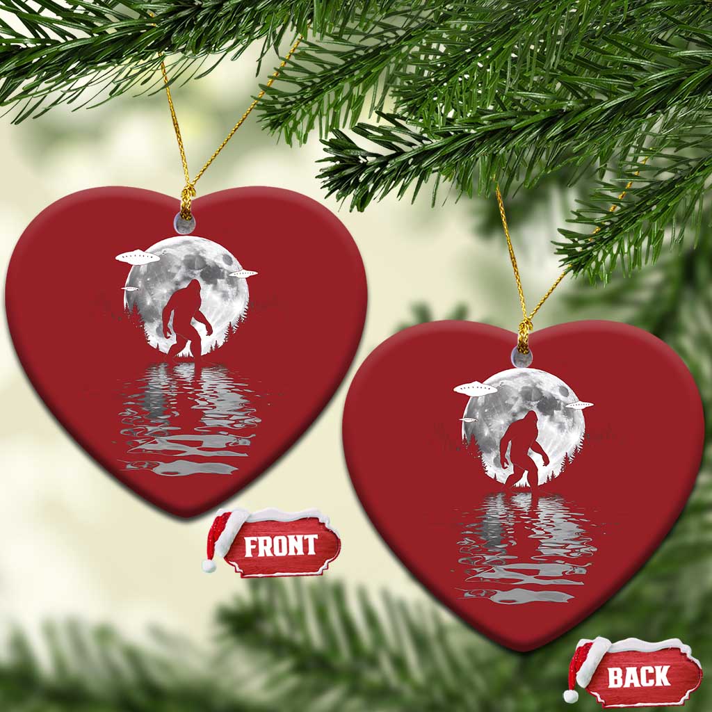 Bigfoot Christmas Ornament Sasquatch Under The Moon Cryptid TS02