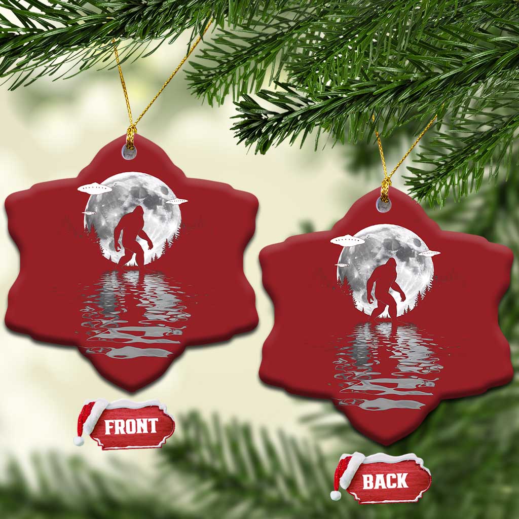 Bigfoot Christmas Ornament Sasquatch Under The Moon Cryptid TS02
