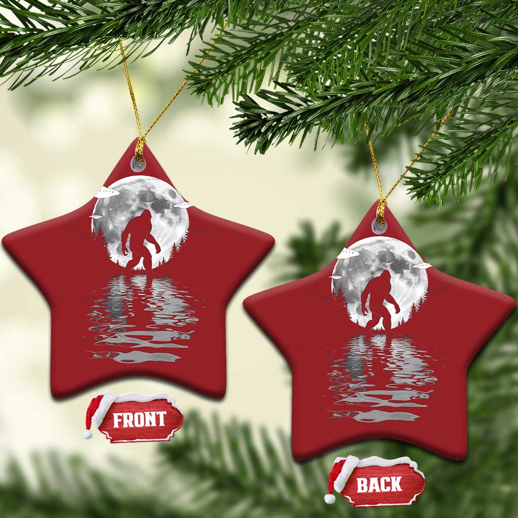 Bigfoot Christmas Ornament Sasquatch Under The Moon Cryptid TS02