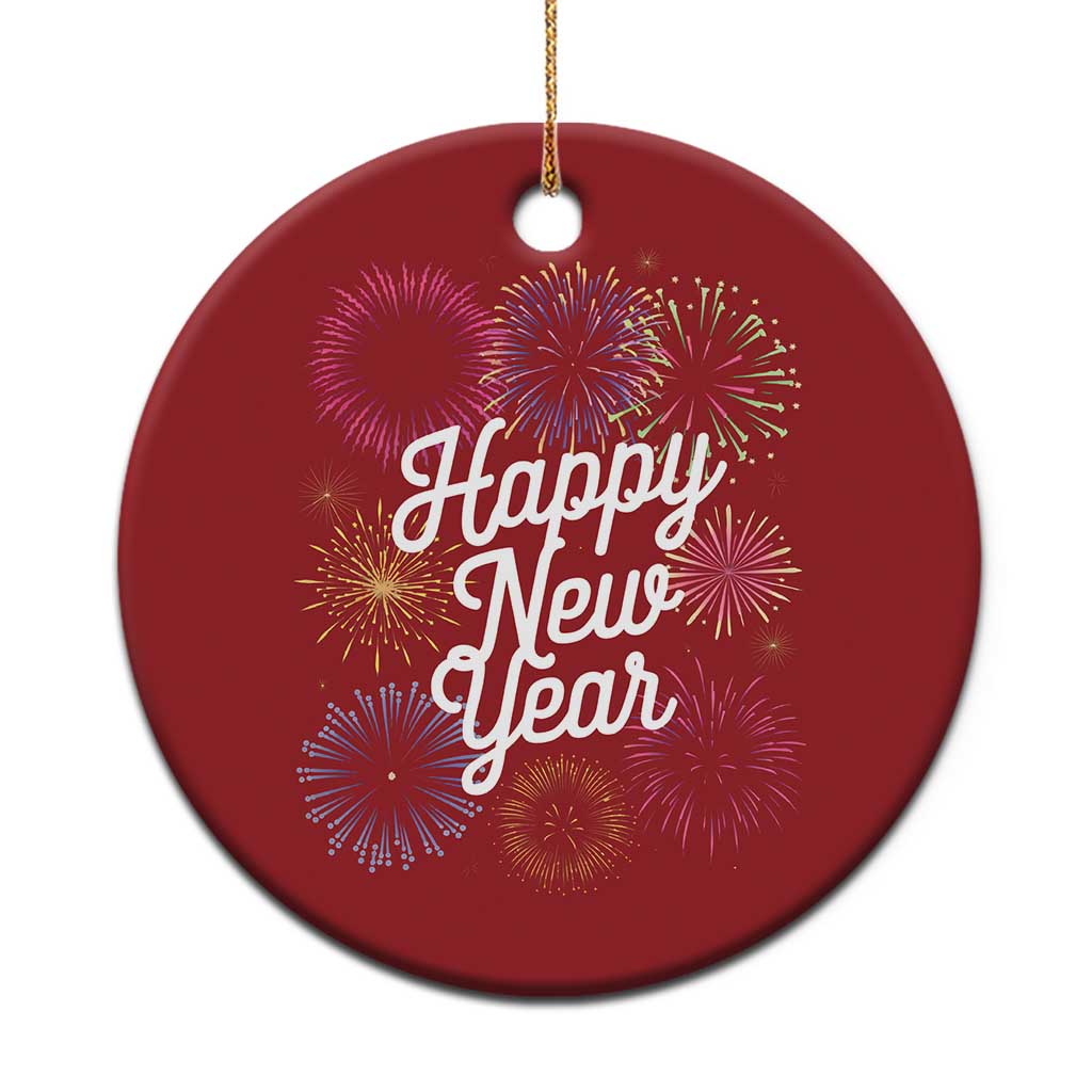 Happy New Year 2025 Christmas Ornament Fireworks Party Supplies Family Matching TS02