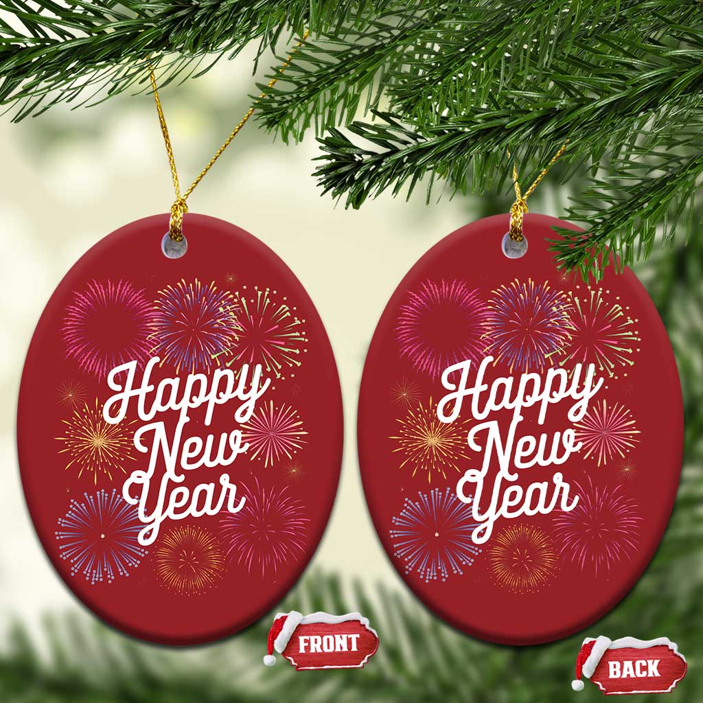 Happy New Year 2025 Christmas Ornament Fireworks Party Supplies Family Matching TS02