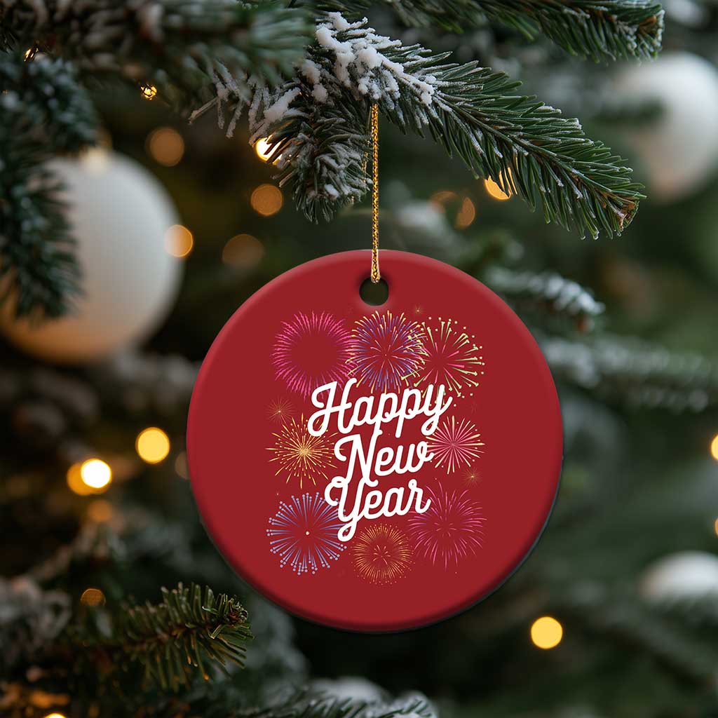 Happy New Year 2025 Christmas Ornament Fireworks Party Supplies Family Matching TS02