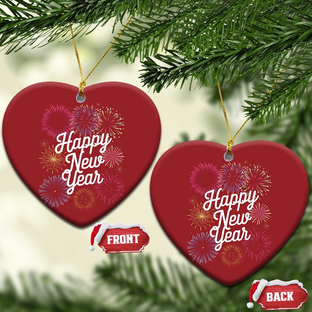 Happy New Year 2025 Christmas Ornament Fireworks Party Supplies Family Matching TS02