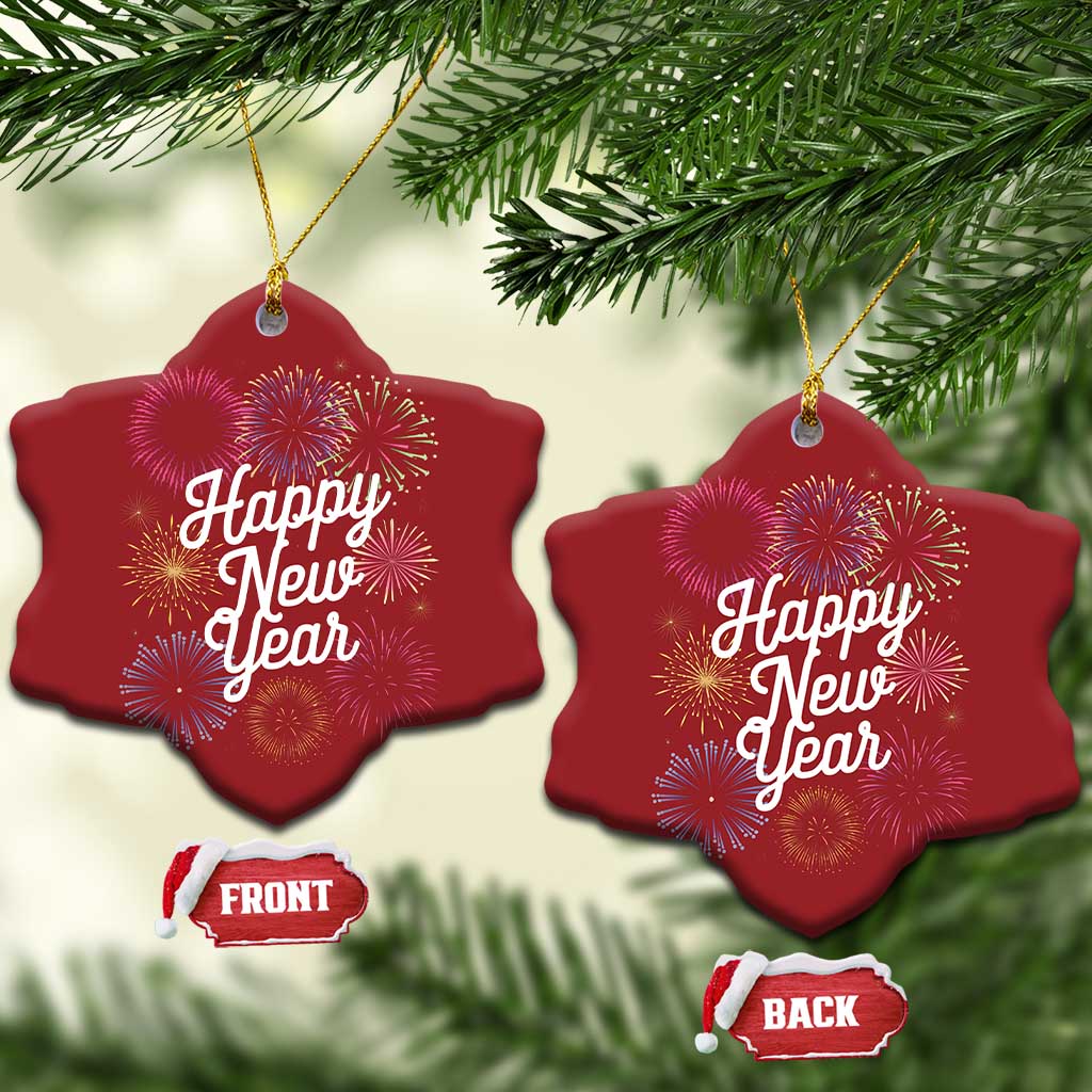 Happy New Year 2025 Christmas Ornament Fireworks Party Supplies Family Matching TS02