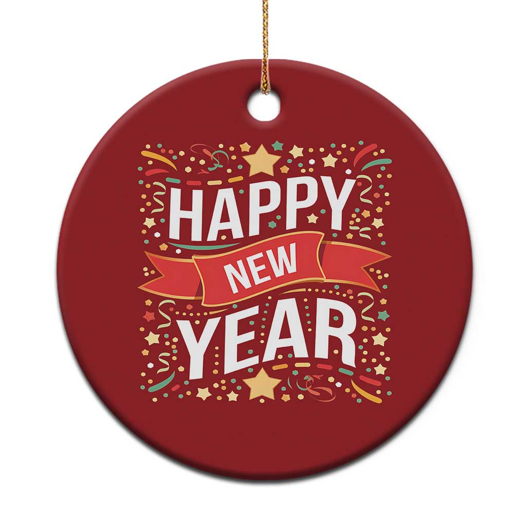 Happy New Year 2025 Christmas Ornament Confetti Fireworks Party Supplies Family Matching TS02