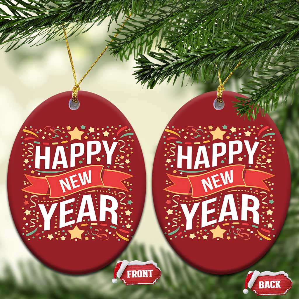 Happy New Year 2025 Christmas Ornament Confetti Fireworks Party Supplies Family Matching TS02