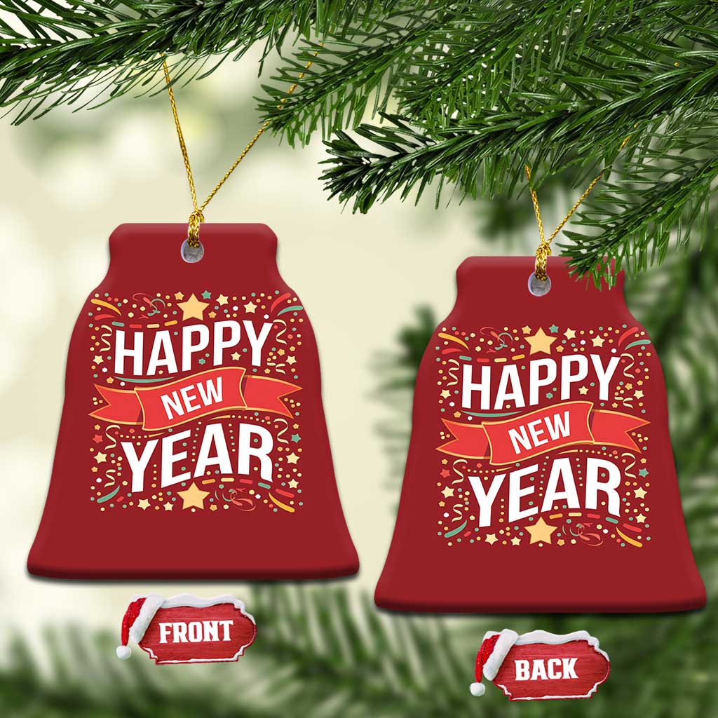 Happy New Year 2025 Christmas Ornament Confetti Fireworks Party Supplies Family Matching TS02