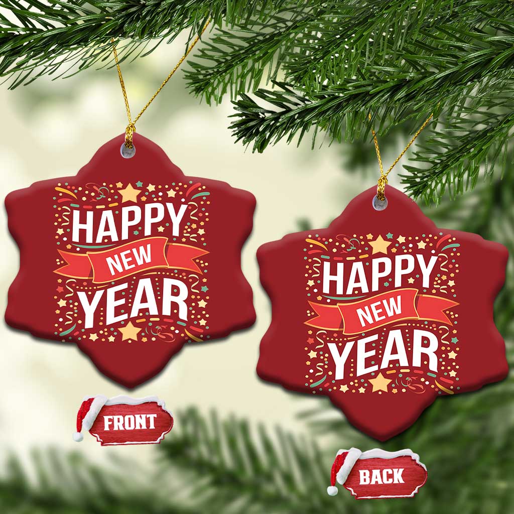 Happy New Year 2025 Christmas Ornament Confetti Fireworks Party Supplies Family Matching TS02