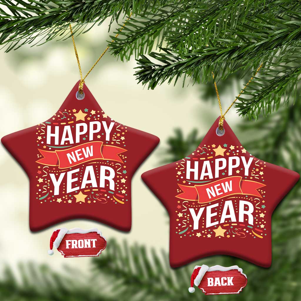 Happy New Year 2025 Christmas Ornament Confetti Fireworks Party Supplies Family Matching TS02