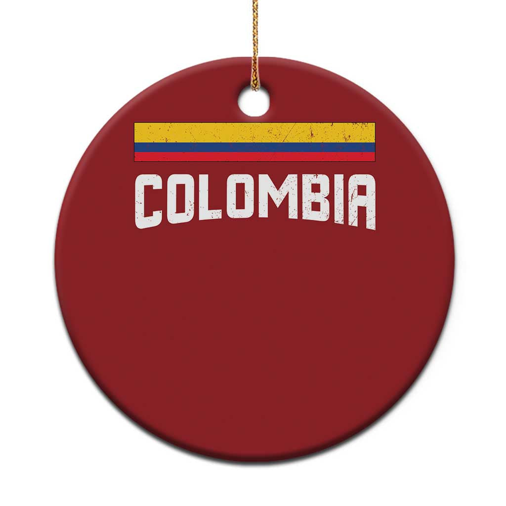 Colombia Christmas Ornament COL Throwback Retro Vintage Colombian Flag TS02