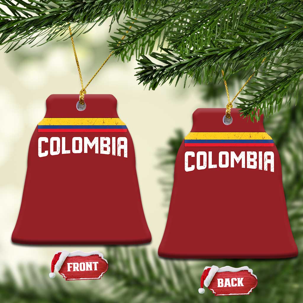 Colombia Christmas Ornament COL Throwback Retro Vintage Colombian Flag TS02