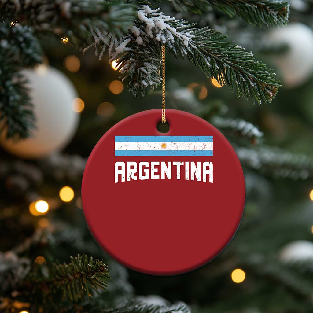 Argentina Christmas Ornament ARG Throwback Retro Vintage Argentine Flag TS02