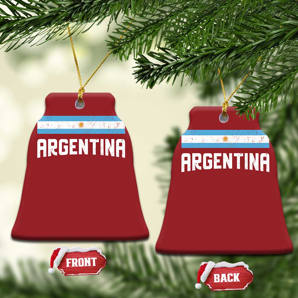 Argentina Christmas Ornament ARG Throwback Retro Vintage Argentine Flag TS02
