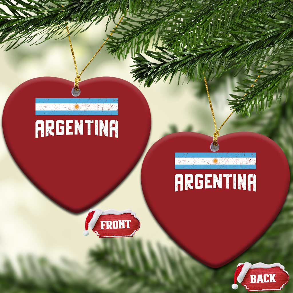 Argentina Christmas Ornament ARG Throwback Retro Vintage Argentine Flag TS02
