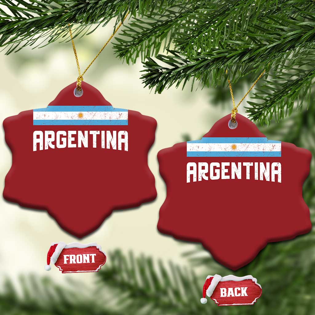 Argentina Christmas Ornament ARG Throwback Retro Vintage Argentine Flag TS02