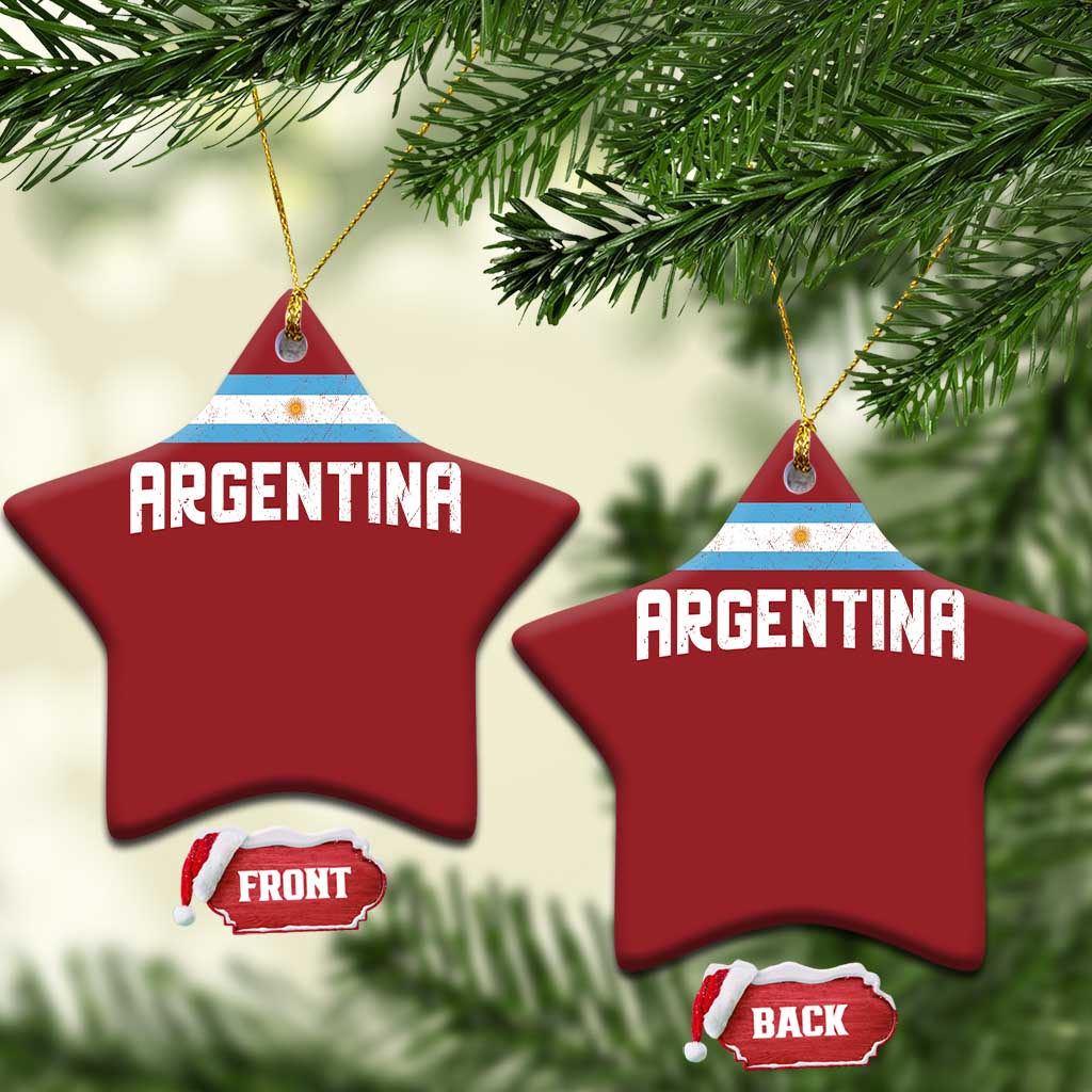 Argentina Christmas Ornament ARG Throwback Retro Vintage Argentine Flag TS02