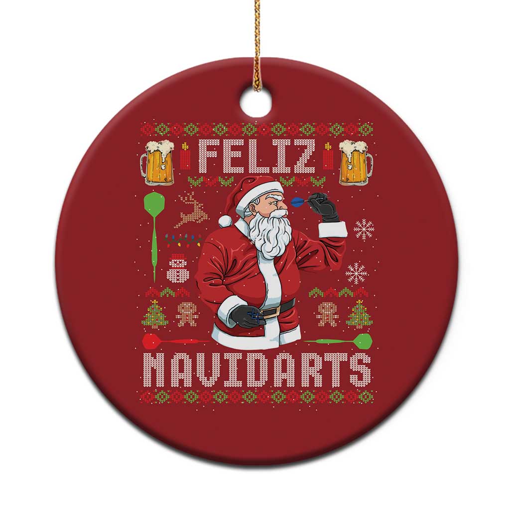 Xmas Dart Lover Christmas Ornament Feliz Navidarts Santa Navidad Ugly Sweater TS02