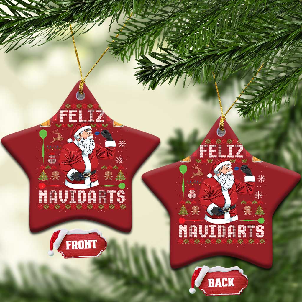 Xmas Dart Lover Christmas Ornament Feliz Navidarts Santa Navidad Ugly Sweater TS02