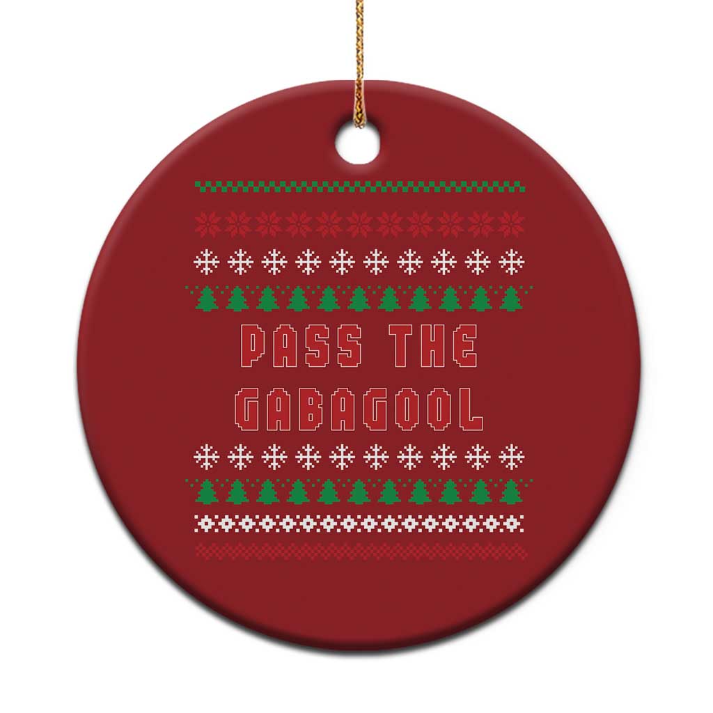Pass The Gabagool Xmas Christmas Ornament Funny Italy Xmas Italian French Pork Lover Ugly Sweater TS02
