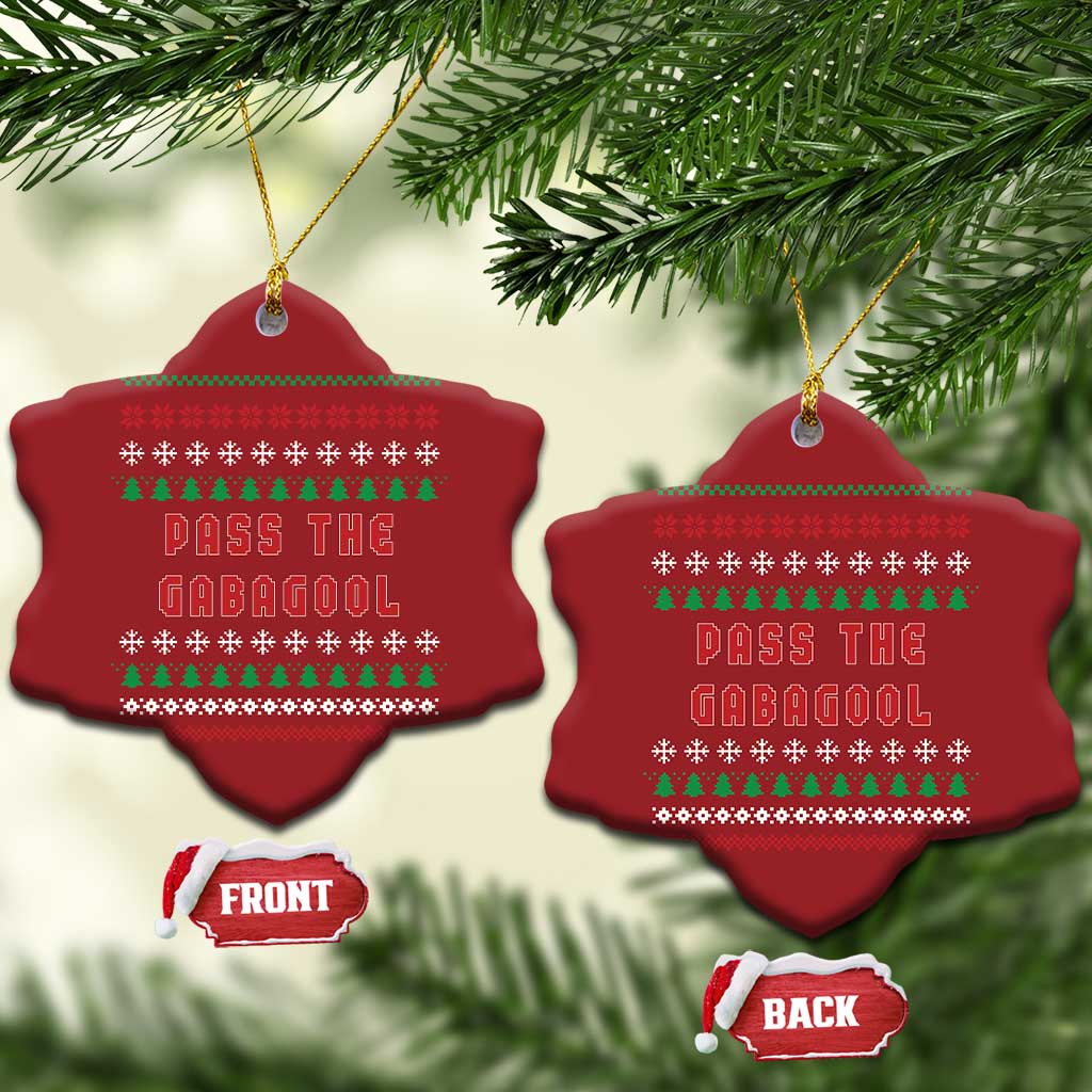 Pass The Gabagool Xmas Christmas Ornament Funny Italy Xmas Italian French Pork Lover Ugly Sweater TS02