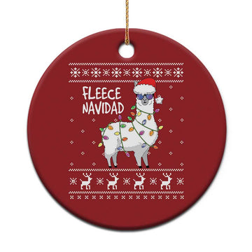Funny Llama Xmas Christmas Ornament Fleece Navidad Feliz Merry Xmas Ugly Sweater TS02