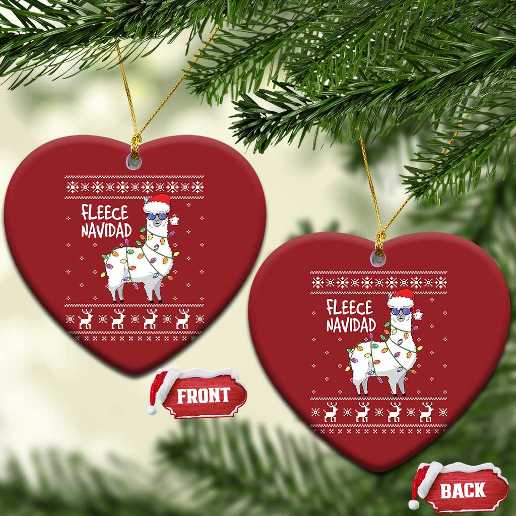 Funny Llama Xmas Christmas Ornament Fleece Navidad Feliz Merry Xmas Ugly Sweater TS02