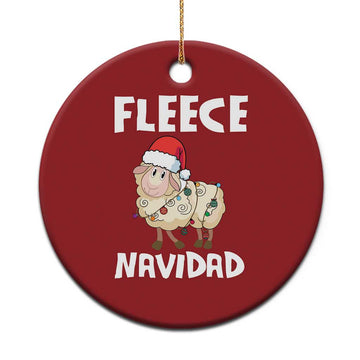 Funny Xmas Sheep Christmas Ornament Fleece Navidad Feliz Spanish Merry Xmas TS02