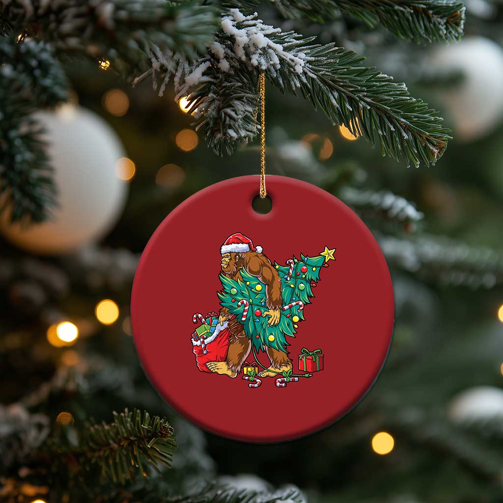 Bigfoot Xmas Tree Lights Christmas Ornament Sasquatch Lovers TS02