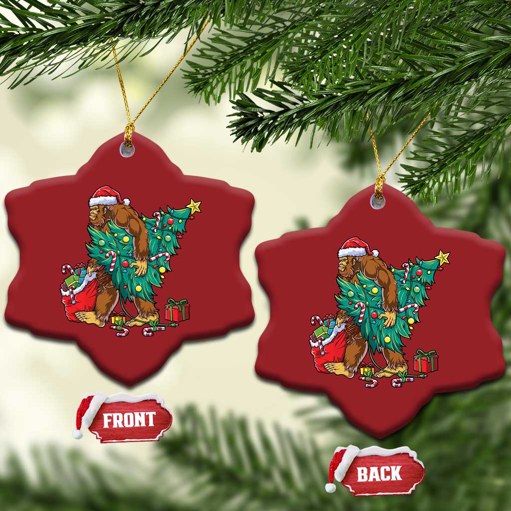Bigfoot Xmas Tree Lights Christmas Ornament Sasquatch Lovers TS02
