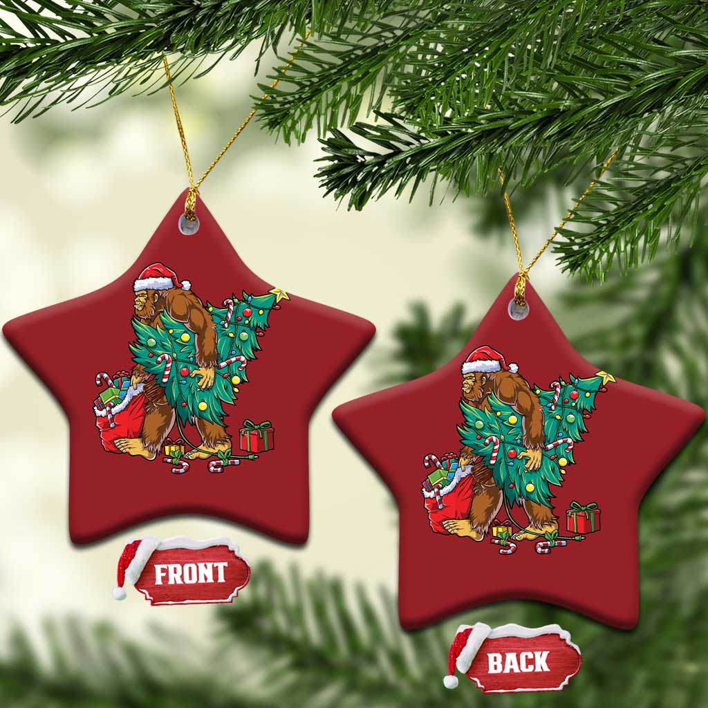 Bigfoot Xmas Tree Lights Christmas Ornament Sasquatch Lovers TS02