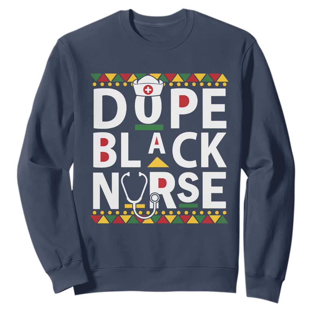 Dope Black Nurse Sweatshirt Proud Afro Melanin RN TS02